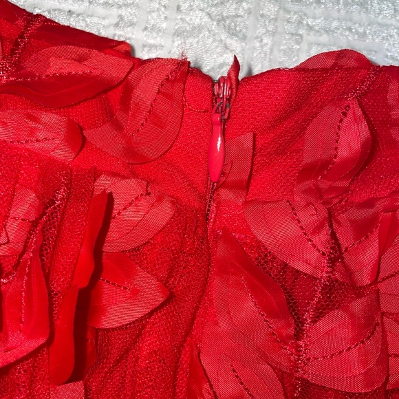 Anthropologie | Sunday in Brooklyn | Midi Skirt | Red | NWT | 3D Petal w Lining - Picture 16 of 16